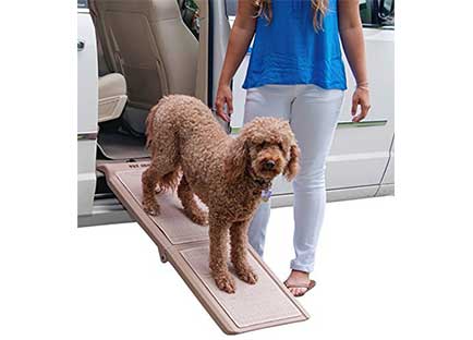 Pet Gear Travel Lite Bi-Fold Half Ramp Dog Ramps for Car Side Doors - Pet Gear Travel Lite Bi-Fold Half Ramp