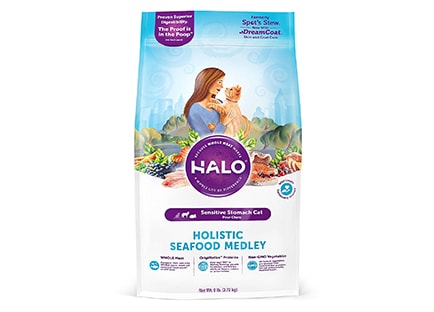 Halo Holistic Natural Dry Cat Food Best sensitive stomach cat food - Halo Holistic Natural Dry Cat Food